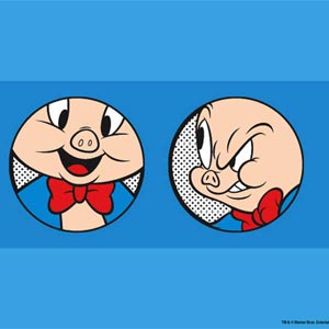 Looney Tunes Porky Pig Two Circles Steam Deck Handheld Gaming Computer Skin